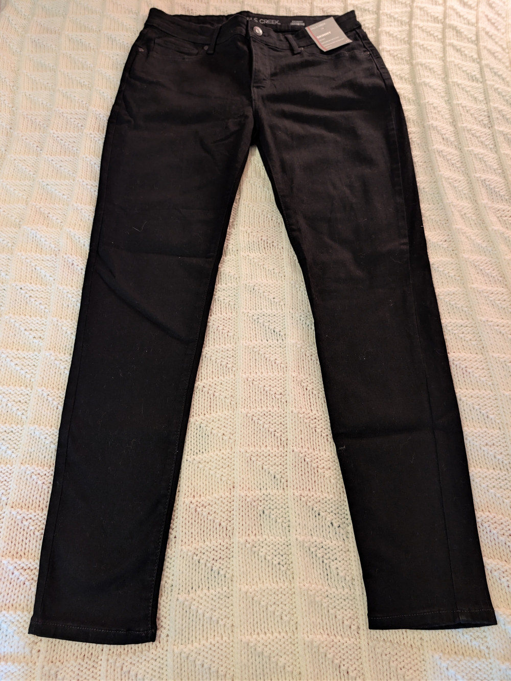 Falls Creek Women's Black Mid Rise Skinny Jeans